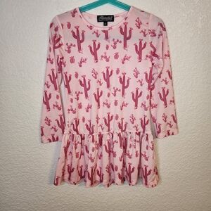 Pink Cactus Print Dress